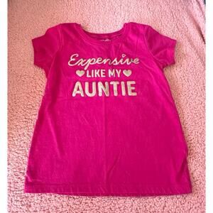 Children’s place expensive like my auntie t-shirt new washed 4t girls pink